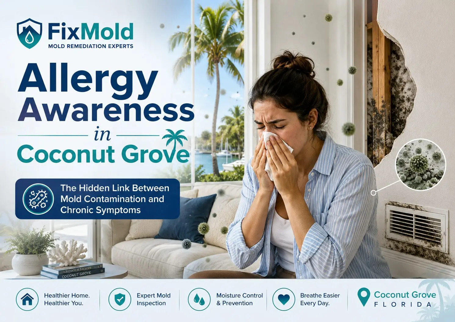 Allergy Awareness in Coconut Grove: The Hidden Link Between Mold Contamination and Chronic Symptoms